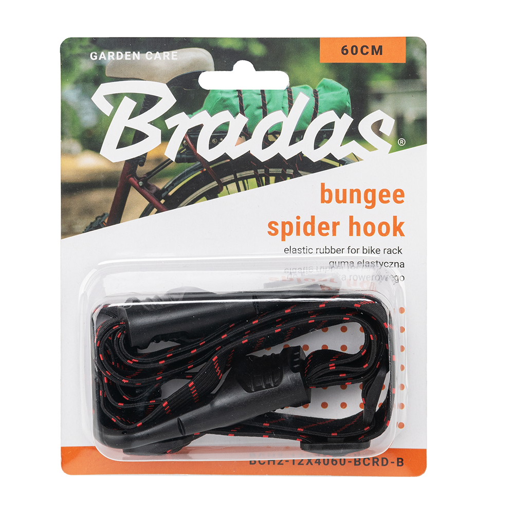 Bungee Spider Hook Elastic Rubber for Bike Rack, Black for Heavy Duty Nylon Ties