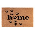 Doormat 60cm x 40cm - 'Home' (Paws) - Absorbent Coir Mat for Indoor Outdoor