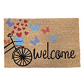 Coir Doormat, 60cm x 40cm - 'Welcome' (Bike)